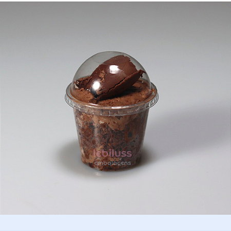 60 Unid Mini Copo Bolha 60ml c/ Tampa Sem Furo - Brigadeiro de Colher Galvanotek®  G 697 SF