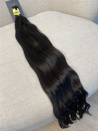Cabelo Brasileiro do Sul Ondulado Castanho Médio 75cm 244g