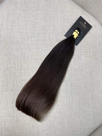 Cabelo Brasileiro do Sul Liso Castanho Claro 40cm