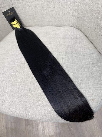 Cabelo Brasileiro Liso Castanho Escuro 70cm