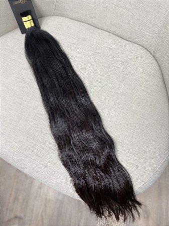 Cabelo Brasileiro Ondulado Castanho Médio 70cm 164g