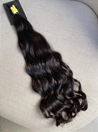 Cabelo Brasileiro do Sul Ondulado Castanho Médio 55cm 110g