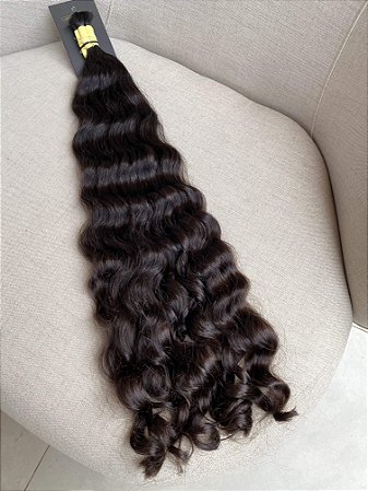 Cabelo Brasileiro do Sul Castanho Médio 75cm 164g