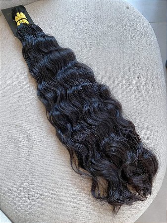 Cabelo Brasileiro Regional Ondulado Castanho Escuro