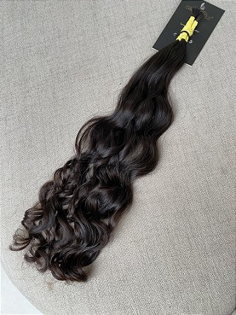 Cabelo Brasileiro do Sul Ondulado Castanho Escuro 51cm 52g