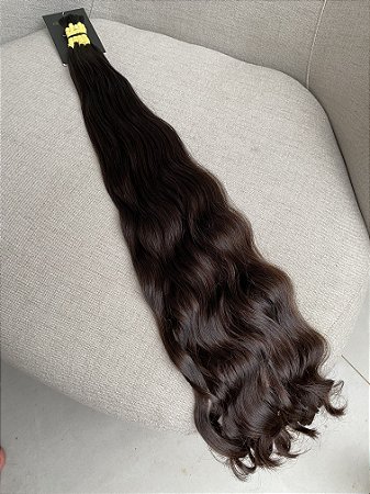 Cabelo Brasileiro do Sul Ondulado Castanho Claro 72cm 168g