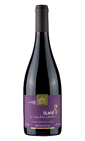 Vinho Tinto Arte Viva Sinônimos Blend Tinturé Tannat , Alicante e Teroldego