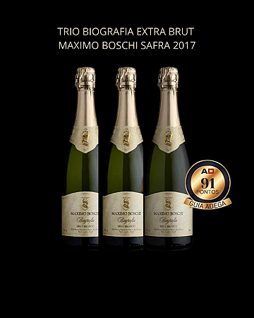 Trio Espumante Biografia Extra Brut Safra 2017 Maximo Boschi Espumante Premiado