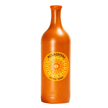 Metamorphika Vinho Laranja Macabeu Brisat Orgânico Garrafa de Cerâmica
