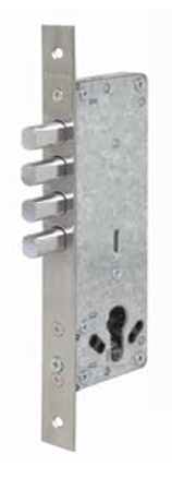 Fechadura auxiliar de 04 pinos perfil estreito 40 mm