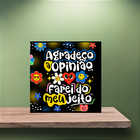 Azulejo Agradeço a Opinião