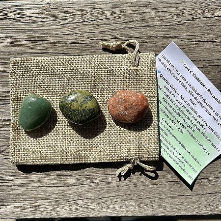 Cura e Vitalidade - Kit de Cristais