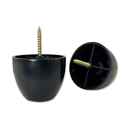 Pé Para Móvel 4cm Preto - Unidade