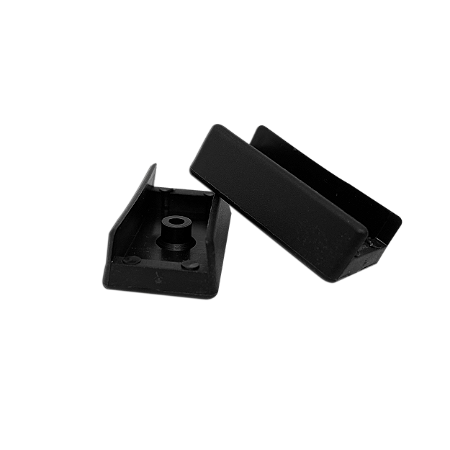 Pezinho Sapata U 15mm Para Móveis MDF - Preto / Branco