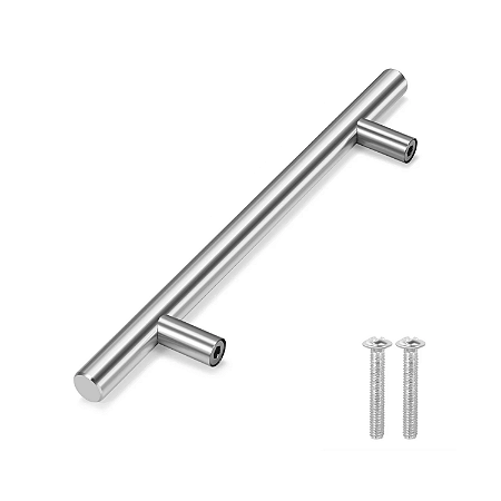 Puxador Haste Inox Escovado Arredondado 64mm-448mm