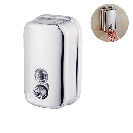 Dispenser Saboneteira Líquida Inox 500ml P/ Parede