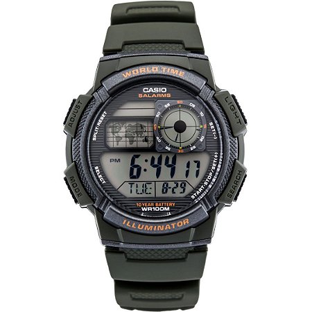 Relógio Masculino Casio Esportivo Hora Mundial 48 Cidades AE-1000W-3AVDF -  Relógios Campana - Loja Autorizada das maiores marcas de Relógios do Brasil