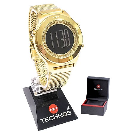 Comprar Relogio Digital Feminino Fecho de Imã com Caixa - Dourado