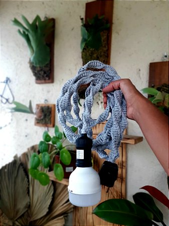 Luminária macramê estilo industrial