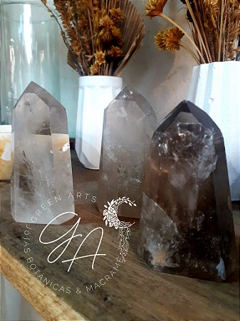 Ponta de quartzo fumê