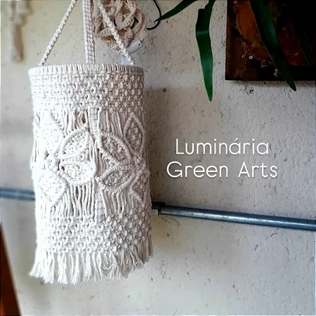 Luminária Green Arts boho floral