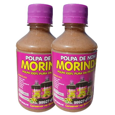 Kit 2 Polpa De Noni 500ml Produto Original 100% Puro Orgânico