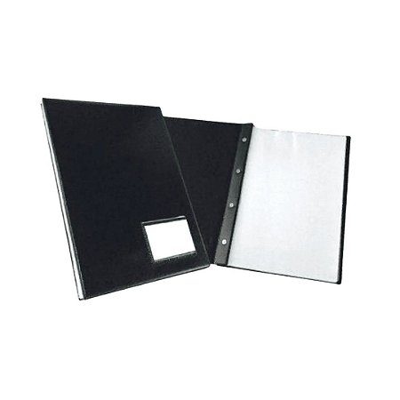 Pasta Catálogo C/10 Envelopes Plásticos 0,06 C/4 Colchetes e  C/ Visor
