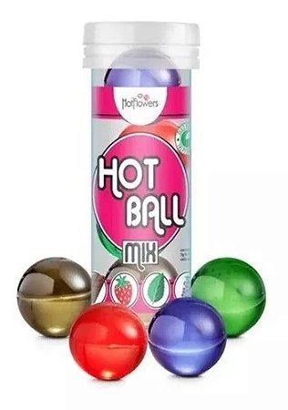 Hot Ball Mix- 4 Unidades Menta, Chocolate, Morango, Uva.