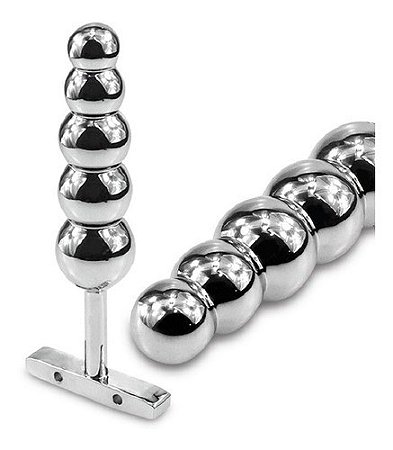 Plug Escalonado em Metal 5 Esferas com Base