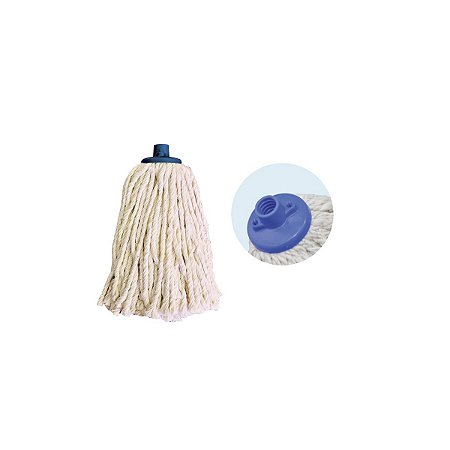 Refil 30cm Mopinho Com Rosca Azul Ponta Cortada  Bralimpia