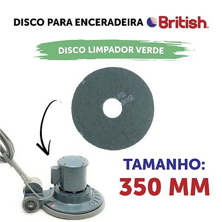 DISCO LIMPADOR VERDE PLUS 350 BRITISH