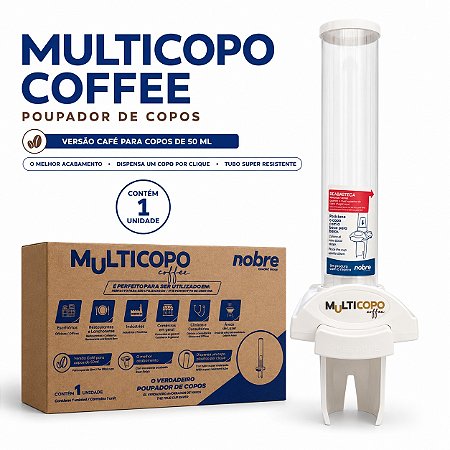 Dispenser Multicopos Poupador De Copo Descartável Café 50 ml Nobre