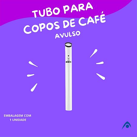 Tubo Dispenser Papacopo Para Café 50ml Branco Avulso 33180