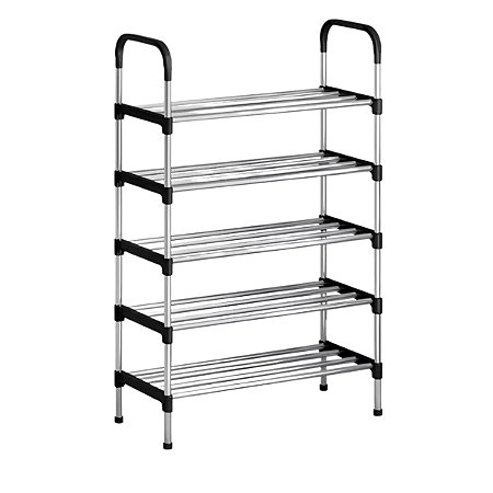 SAPATEIRA 5 PRATELEIRAS COM ARMACAO DE METAL 54X25X95CM