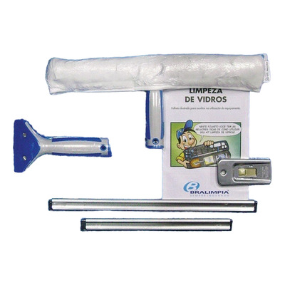 KIT BRALIMPIA LIMPA VIDROS COM ACESSORIOS E RASPADOR KT900