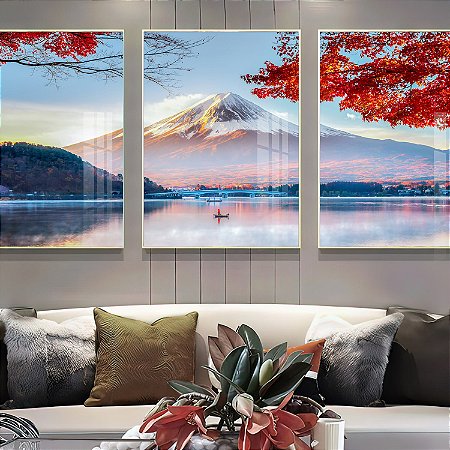 Quadro Lago com Vista para Montanha