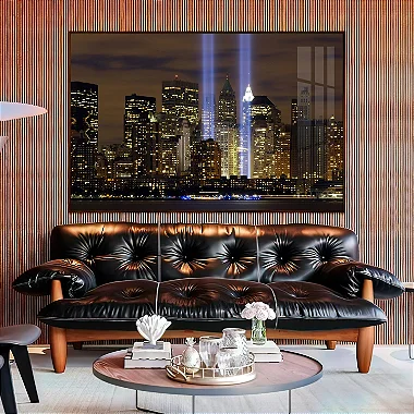 Quadro Cidade Vista a Noite