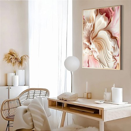 Quadro Arte abstrata moderna Madrepérola e Rosé