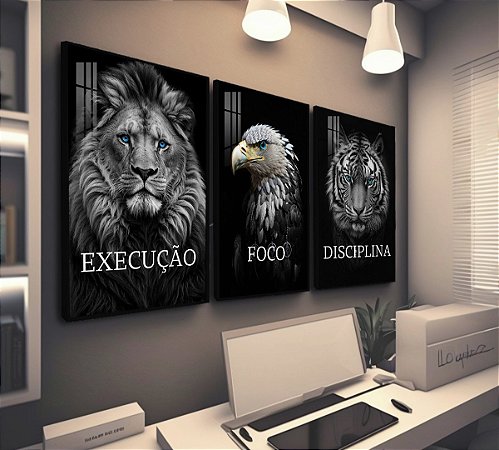 Quadro Trio Motivando Ações