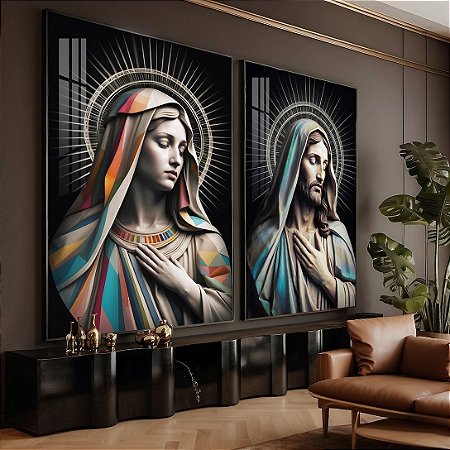 Quadro Jesus e Maria
