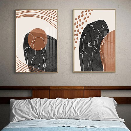 Quadro Silhueta Casal