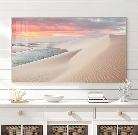 Quadro Duna de Areia com Pôr do Sol ao fundo