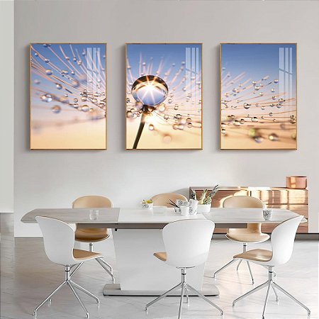 Quadro Dente de Leão com Gotas