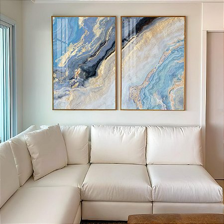 Quadro Mármore Celeste