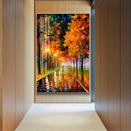 Quadro Alamedas Outonais ao Entardecer