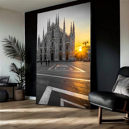 Quadro Paisagem Catedral ao Por do Sol