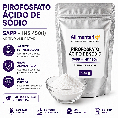 Pirofosfato Ácido de Sódio SAPP 500g INS 450i