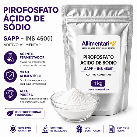 Pirofosfato Ácido de Sódio SAPP 1 Kg INS 450i