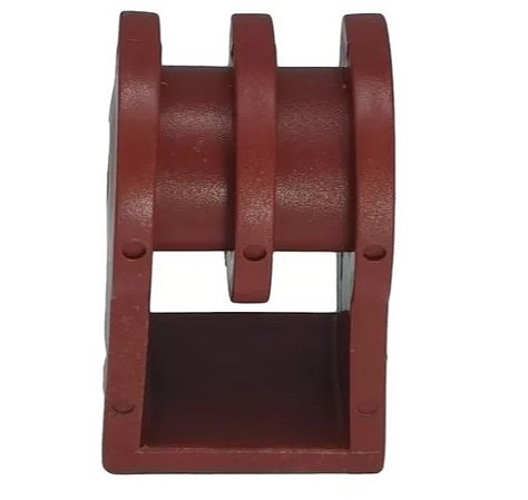 SUPORTE ISOLADOR FECHADO 2 VIAS VERMELHO