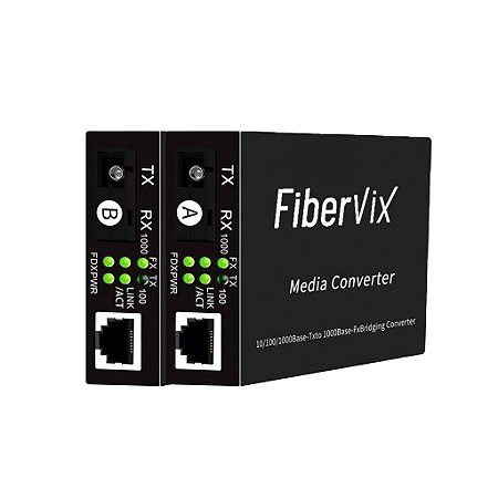 CONVERSOR DE MIDIA 10/100/1000 20KM (PAR) FV3001 FIBERVIX